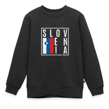 Slowenien - Kinder Premium Organic Sweatshirt - Schwarz - Vorne - AI Model Kid Female (0cm)