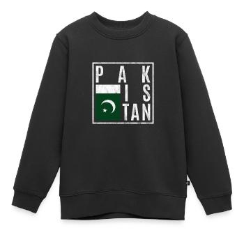 Pakistan - Kinder Premium Organic Sweatshirt - Schwarz - Vorne - AI Model Kid Female (0cm)