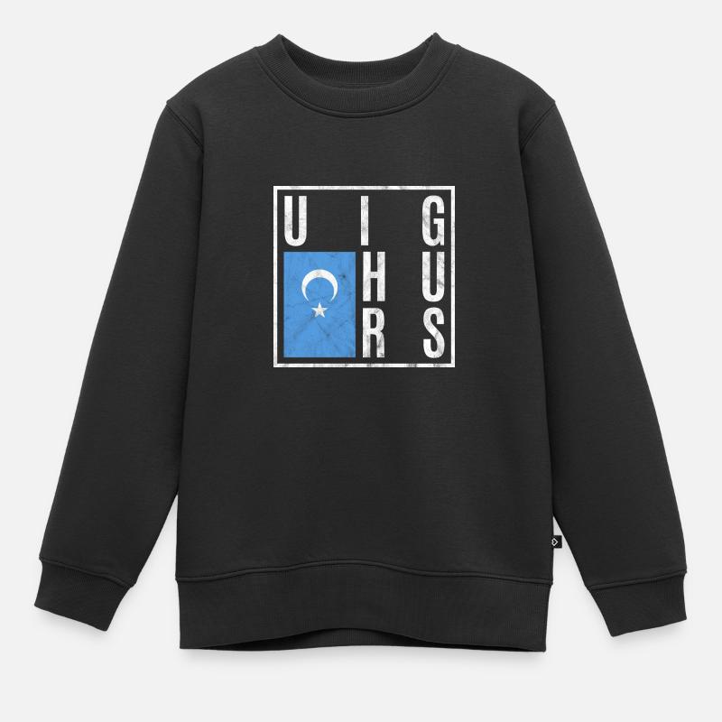 Ouïghours - Sweat Premium enfant bio - noir
