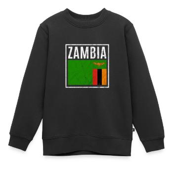 Sambia - Kinder Premium Organic Sweatshirt - Schwarz - Vorne - AI Model Kid Female (0cm)