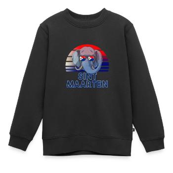 Sint Maarten - Kinder Premium Organic Sweatshirt - Schwarz - Vorne - AI Model Kid Female (0cm)