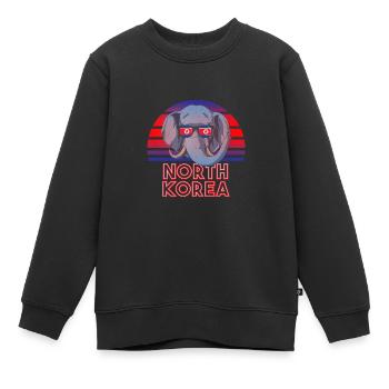 Nordkorea - Kinder Premium Organic Sweatshirt - Schwarz - Vorne - AI Model Kid Female (0cm)