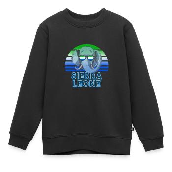 Sierra Leone - Kinder Premium Organic Sweatshirt - Schwarz - Vorne - AI Model Kid Female (0cm)