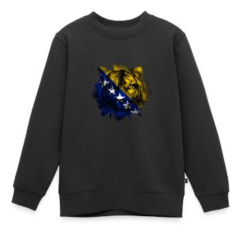 Bosnien und Herzegowina - Kinder Premium Organic Sweatshirt - Schwarz - Vorne - AI Model Kid Female (0cm)