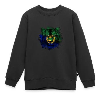 Weihnachtsinsel - Kinder Premium Organic Sweatshirt - Schwarz - Vorne - AI Model Kid Female (0cm)