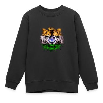 Indien - Kinder Premium Organic Sweatshirt - Schwarz - Vorne - AI Model Kid Female (0cm)