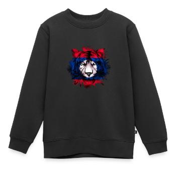 Laos - Kinder Premium Organic Sweatshirt - Schwarz - Vorne - AI Model Kid Female (0cm)