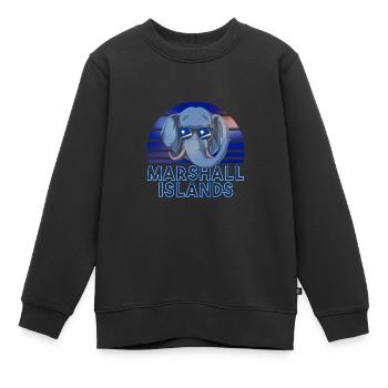 Îles Marshall - Sweat Premium enfant bio - noir - Devant - AI Model Kid Female (0cm)