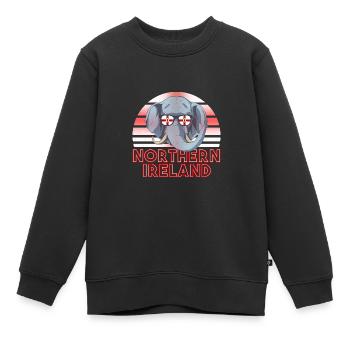Nordirland - Kinder Premium Organic Sweatshirt - Schwarz - Vorne - AI Model Kid Female (0cm)