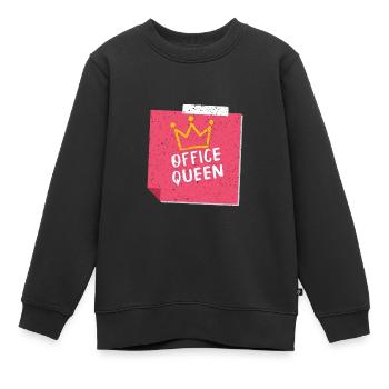 office queen büro köngin sekretärin mitarbeiterin - Kinder Premium Organic Sweatshirt - Schwarz - Vorne - AI Model Kid Female (0cm)