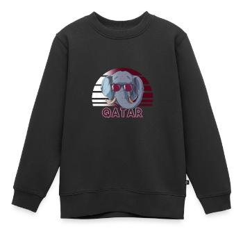 Katar - Kinder Premium Organic Sweatshirt - Schwarz - Vorne - AI Model Kid Female (0cm)