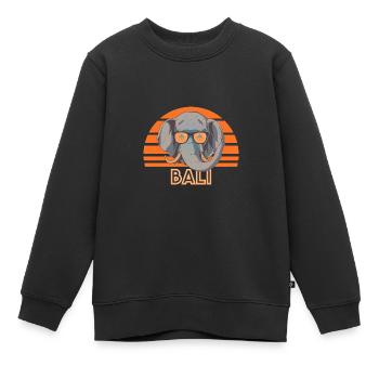 Bali - Sweat Premium enfant bio - noir - Devant - AI Model Kid Female (0cm)
