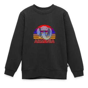Armenien - Kinder Premium Organic Sweatshirt - Schwarz - Vorne - AI Model Kid Female (0cm)