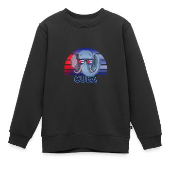 Kuba - Kinder Premium Organic Sweatshirt - Schwarz - Vorne - AI Model Kid Female (0cm)