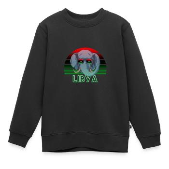 Libyen - Kinder Premium Organic Sweatshirt - Schwarz - Vorne - AI Model Kid Female (0cm)