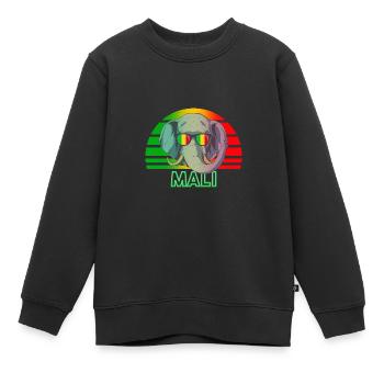 Mali - Kinder Premium Organic Sweatshirt - Schwarz - Vorne - AI Model Kid Female (0cm)