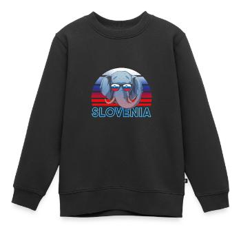 Slowenien - Kinder Premium Organic Sweatshirt - Schwarz - Vorne - AI Model Kid Female (0cm)