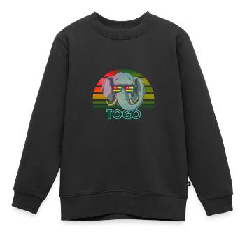 Togo - Sweat Premium enfant bio - noir - Devant - AI Model Kid Female (0cm)