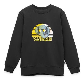 Vatican - Kids Premium Organic Sweatshirt - black - Front - AI Model Kid Female (0cm)