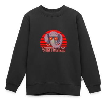 Vietnam - Kinder Premium Organic Sweatshirt - Schwarz - Vorne - AI Model Kid Female (0cm)