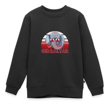 Gibraltar - Kids Premium Organic Sweatshirt - black - Front - AI Model Kid Female (0cm)