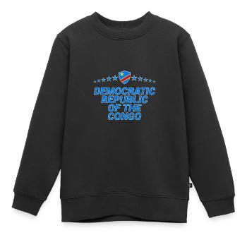 Demokratische Republik Kongo - Kinder Premium Organic Sweatshirt - Schwarz - Vorne - AI Model Kid Female (0cm)