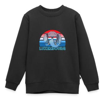 Luxemburg - Kinder Premium Organic Sweatshirt - Schwarz - Vorne - AI Model Kid Female (0cm)