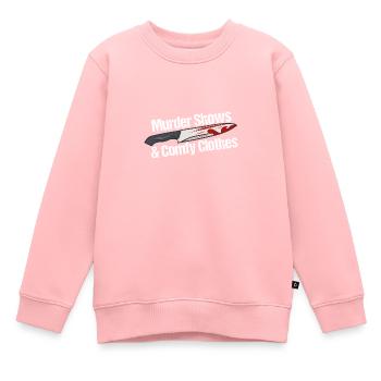 Murder Shows & Comfy Clothes - Kinder Premium Organic Sweatshirt - Rosa - Vorne - AI Model Kid Female (0cm)