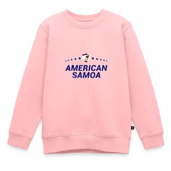 American Samoa - Kids Premium Organic Sweatshirt - rose - Front - AI Model Kid Female (0cm)