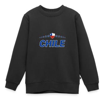 Chile - Kinder Premium Organic Sweatshirt - Schwarz - Vorne - AI Model Kid Female (0cm)