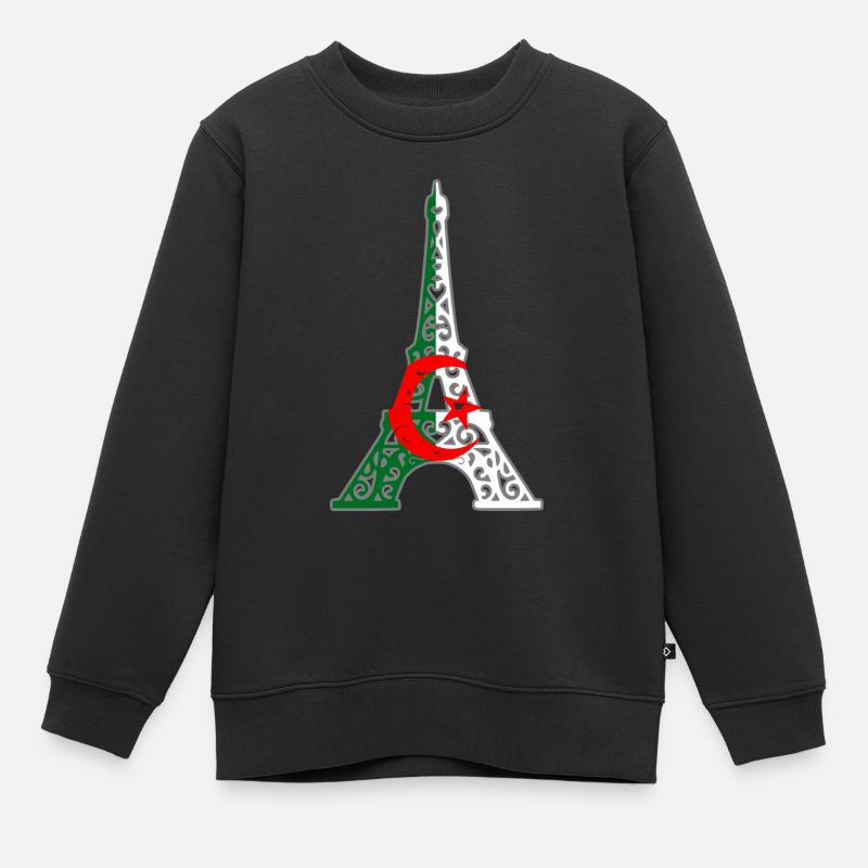 Paris Algérie - Sweat Premium enfant bio - noir