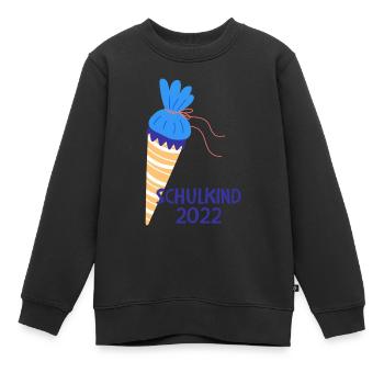 Schulkind 2022 - Kinder Premium Organic Sweatshirt - Schwarz - Vorne - AI Model Kid Female (0cm)