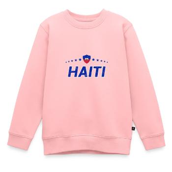 Haiti - Kinder Premium Organic Sweatshirt - Rosa - Vorne - AI Model Kid Female (0cm)