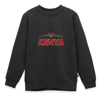 Kenia - Kinder Premium Organic Sweatshirt - Schwarz - Vorne - AI Model Kid Female (0cm)