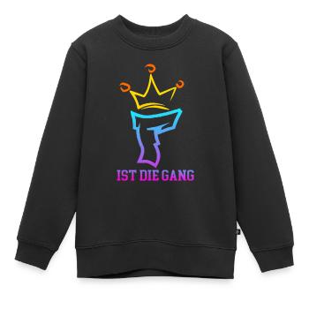 Floriankiller007 Unterschrift - Kinder Premium Organic Sweatshirt - Schwarz - Vorne - AI Model Kid Female (0cm)