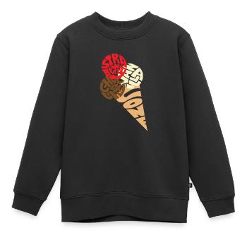 Eiscreme ,Eiskrem, Eis - Kinder Premium Organic Sweatshirt - Schwarz - Vorne - AI Model Kid Female (0cm)