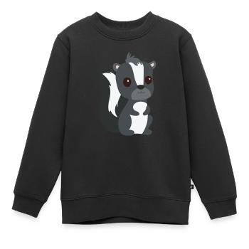 moufette - Sweat Premium enfant bio - noir - Devant - AI Model Kid Female (0cm)