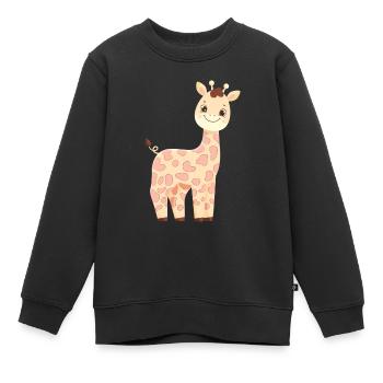 Giraffe Familie Mutter Baby T-Shirt - Kinder Premium Organic Sweatshirt - Schwarz - Vorne - AI Model Kid Female (0cm)