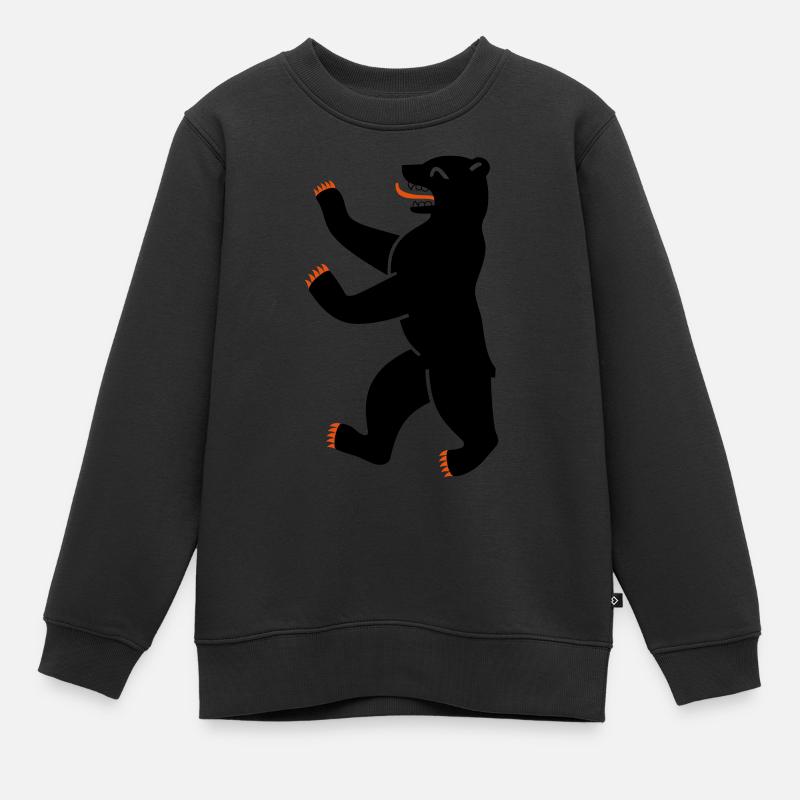 Berliner Bär - Kinder Premium Organic Sweatshirt - Schwarz