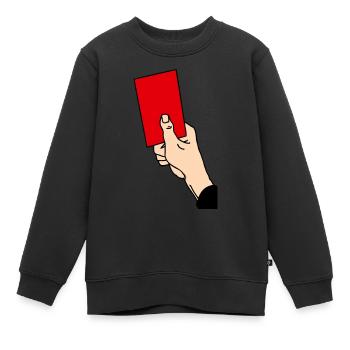 Rote Karte - Kinder Premium Organic Sweatshirt - Schwarz - Vorne - AI Model Kid Female (0cm)