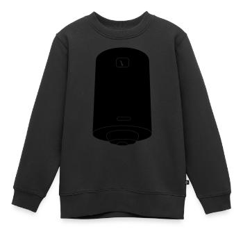 chauffe-eau - Sweat Premium enfant bio - noir - Devant - AI Model Kid Female (0cm)