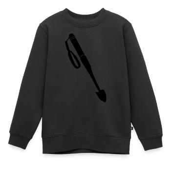 Spaten für die Ausgrabung der Trüffel_v1 - Kinder Premium Organic Sweatshirt - Schwarz - Vorne - AI Model Kid Female (0cm)