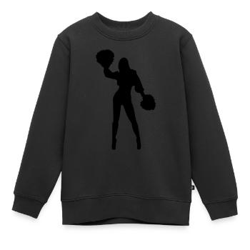 cheerleading - Kinder Premium Organic Sweatshirt - Schwarz - Vorne - AI Model Kid Female (0cm)