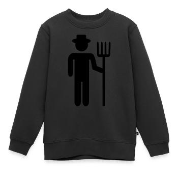 Bauer - Kinder Premium Organic Sweatshirt - Schwarz - Vorne - AI Model Kid Female (0cm)
