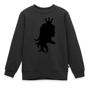 Princesse - Sweat Premium enfant bio - noir - Devant - AI Model Kid Female (0cm)