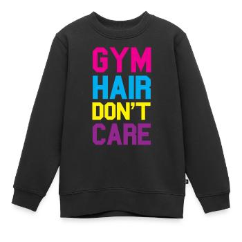 Gym - Sweat Premium enfant bio - noir - Devant - AI Model Kid Female (0cm)