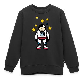 Astronaut - Kinder Premium Organic Sweatshirt - Schwarz - Vorne - AI Model Kid Female (0cm)