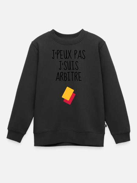 Arbitre / Arbitrage / Sport / Sifflet - Sweat Premium enfant bio - noir