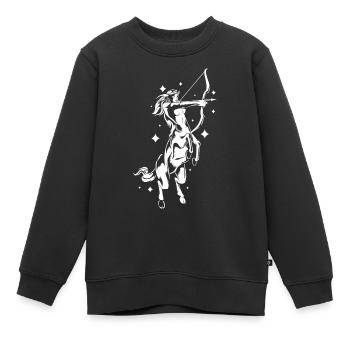 Zentaur Mythologie Centaur Kryptozoologie - Kinder Premium Organic Sweatshirt - Schwarz - Vorne - AI Model Kid Female (0cm)