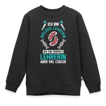 Biologie Bio Lehrer - Kinder Premium Organic Sweatshirt - Schwarz - Vorne - AI Model Kid Female (0cm)